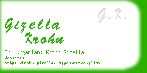 gizella krohn business card